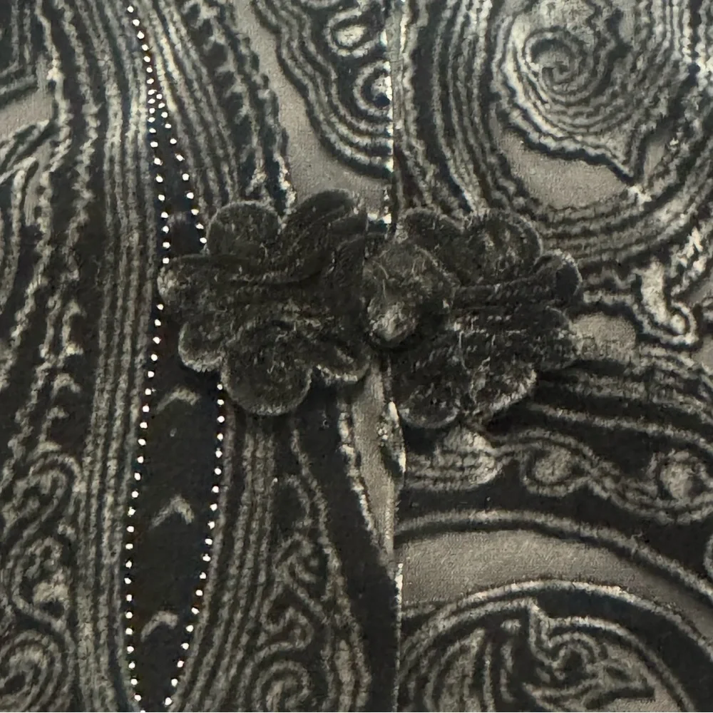 NWT ATOC Touch of Classs Small Velvet Silk Goth Devore Art-Wear Shirt Jacket Top - Picture 4 of 8